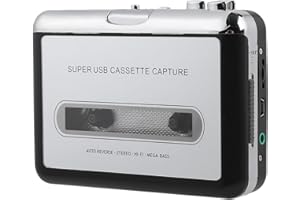 Lazmin Tragbarer Kassettenrekorder für den PC, digitaler USB-Kassettenrekorder für die von Musik von Kassetten in den MP3-CD-Konverter