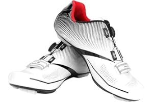 DIOCHE Cycling Shoes Men, Adult Anti-Shock Breathable Road Bike Anti-Skid Lock System Riding Bicycle Shoes