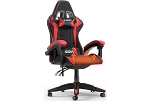 bigzzia Gaming Chair with Heated Cushion, Ergonomic Office Chair with Cushion and Lumbar Support, Adjustable Height with 360° Swivel Seat for Adults