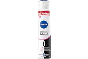 ‎NIVEA NIVEA Black & White Invisible Clear Deo Spray XXL, Anti-Transpirant mit patentierter Anti-Flecken-Formel, Deodorant mit 72h Schutz (250 ml)