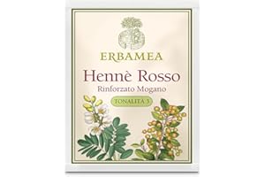ERBAMEA - HENNE' Polvere Naturale ROSSO RINFORZATO MOGANO TONALITA' 3 100 GR