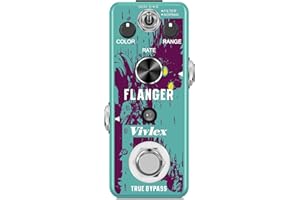 Vivlex Flanger Effektpedal für Gitarre Mini Analog Fußschalter für E-Gitarre mit Vollmetallgehäuse True Bypass