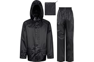 WETPLAY Kids Waterproof Jacket and Trouser Suit Set Boys or Girls