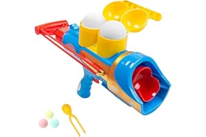 Probuk Pistola Sparapalle di Neve con Clipper di Ricarica | Lanciapalle Automatico con 3 Palle Morbide in Schiuma | Giocattolo Sicuro per Battaglie di Palle di Neve all'Aperto per Bambini