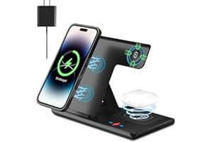 CC STORE Chargeur sans Fil Rapide,Chargeur 20W Compatible avec iphone 14/14Pro/14Pro Max/13/13Pro/13Mini/12/12Mini/12Pro Max/SE 2020/11/11Pro Max/XS Max/XR/X,Galaxy S21/S20/S10e/S9,Note 10/9/8,Airpods (White)