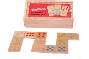 Bigjigs Toys Traditionelle Holz-Dominosteine