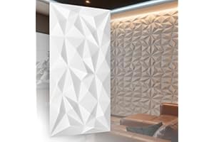 I K H E MALARKA Panneaux 3D Polystyrène XPS Styrofoam - Panneaux muraux et de plafond modernes - Panneaux muraux flexibles légers 100 cm x 50 cm / ‎‎6 m² - 12 pièces (Blanc 03)