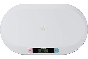 Relaxdays Pèse bébé, Digital, Balance électronique nouveau-né, nourrisson, petits animaux domestiques, max. 20 kg, blanc