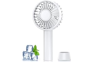 PALATALA Ventilatore Portatile, Mini Ventilatore Portatile USB Ricaricabile con 5 Velocità e Cordino, Ventilatore da Tavolo Piccolo per Ufficio, Interni, Viaggi, Spostamenti, Esterni, Portable Fan