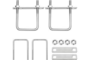 Idota 2 Pezzi Bulloni a U M10 80x150mm Staffa a U con Filettatura, Bulloni a U in Acciaio Inox per Fissaggio Tubi