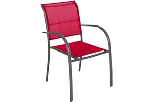 Hespéride - Sillón de jardín apilable Piazza Granada & Grafito