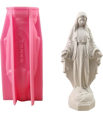 Moule En Silicone Vierge Marie / Madonna - Pour Fondant, Chocolat, Pâte à Sucre - Dimensions ~6,9x4,5 Cm - Résistant De -40°C à 220°C