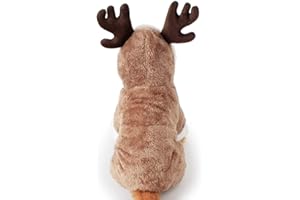 Esoes Chien Chat Costume de Renne de Noël, drôle d'élan pour Animal Domestique Costumes Cosplay, Robe, Chiots, Tenues de Hiver en Polaire Chaud Sweat à Capuche Manteau Pull