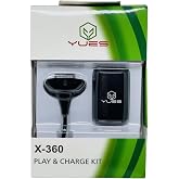 YUES Xbox 360 Uyumlu Oyun Kolu Şarj Seti | Pil Ve Kablo Dahil