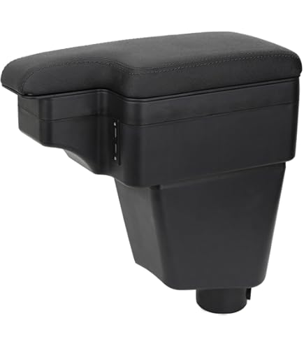 LP Trade Centrale armleuning voor Clio 3 III, accessoire voor opbergconsole en armsteun met organiser vak, auto-interieur reserveonderdeel, zwarte stof
