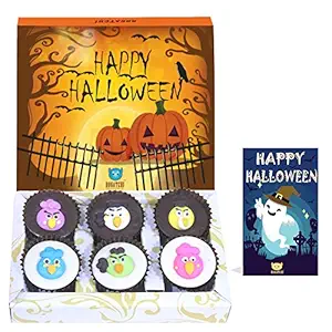 BOGATCHI Halloween Gifts, Premium Chocolate Candy Box with Angry Birds Sugar Toys, 6 Pieces, Free Halloween Greeting Card.