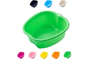 KEEPAA Bassin de Bain de Pieds, Spa d'eau et Massage des Pieds, pour Pédicures Tremper Les Pieds Détox et Massage, éPais et Robuste Bassine Pied Parfait Pour Tremper Les Pieds (Green)