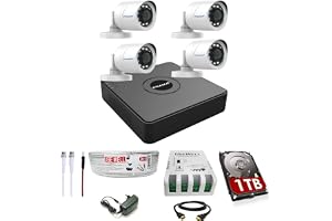 Prama 2MP HD CCTV 4 DVR + 4 + 1 TB HDD + JK /SMPS, ,