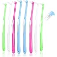 Sularpek 8 Pcs Interspace Toothbrush,Single Tufted Toothbrushes with Cover,End-tuft Interdental Toothbrushes,Slim Interspace Teeth Brush for Dental Cleaning for Sensitive Gums Deep Cleaning