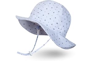 Ami&Li tots Niña Sombrero de Sol ala Ancha Ajustable Sombrero Protección Solar UPF 50 para Bebés, Niñas Niños Infantil Pequeñito Unisexo