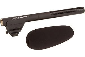 Sennheiser MKE 600 Kamera-Richtrohrmikrofon | Phantom- und Batteriespeisung | Schaltbarer Filter zur Windgeräuschminimierung (505453)