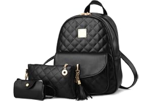 EVEOUT Women's Fashion Backpack PU Leather 3-PCS Backpack Casual Rucksack for Girls