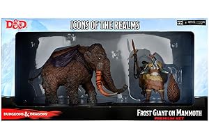 Wizkids Games D&D Icons of The Realms Miniatures: Snowbound Frost Giant and Mammoth Premium Set (Set 19) - EN