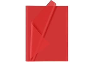 CHRORINE 60 Sheets Red Tissue Paper for Christmas, Gift Wrapping, DIY Crafts, Decor, Birthday, Holiday, Valentine's Day Party (20 x 14.5 inches/51x37cm)