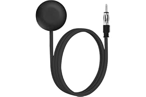 Nelawya Antenne radio FM universelle pour pare-brise de voiture avec fiche DIN 3 m Câble d'extension pour véhicule voiture camion SUV Radio stéréo