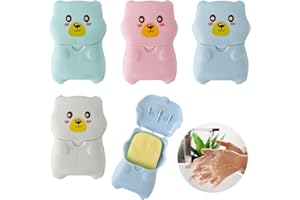 FRUHLING 200 hojas de jabón mini hojas de jabón de viaje portátil copos de jabón de papel desechables con caja de plástico para viajes, camping, viajes al aire libre senderismo