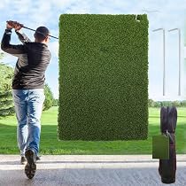 Golf-Schlagmatte Zum Üben – Mit 2 Austauschbaren Flächen & Swing-Pfad-Anzeige