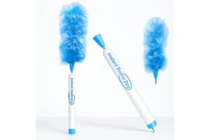 BEST DIRECT Spolverino elettrico senza fili Instant Duster PRO Original, come visto in TV, spazzola elettrica rotante, contro ragnatele e polvere - Versione Senza estensione e con un solo piumino -