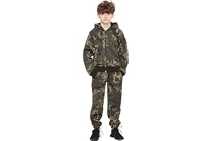 A2Z 4 Kids Kinder Trainingsanzug Jungen Mädchen Designer Camouflage Aufdruck Reißverschluss Top Kapuzenpullover & Bottom Jogging Anzug Alter 2-13 Jahre