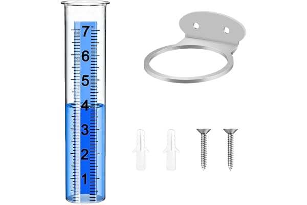 Pluviomètre Extérieur | Résistant au Gel - Appareil Précis avec des Numéros de Grande Taille pour la Météorologique et l'Irrigation Agricole