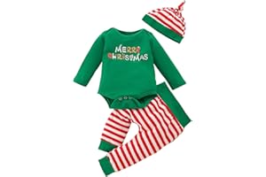 Xumplo 3Pcs Neugeborenes Baby Mädchen Junge Kleidung Langarm Outfit Niedlich Weiß Bodysuit Strampler Ruffle Hosen für Kleinkind Mädchen Kleidung Set 0-18 Monate