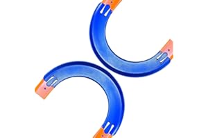K TOMOTO [2 Pack] 180 Degree Banked Turn Compatible with Hot Wheels, Racetrack Connector for Hotwheels Curved Track Replacement, Endless Creative Layouts, No Tools Required