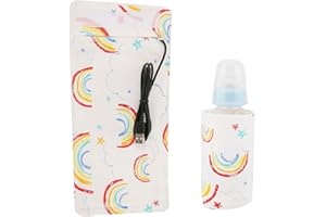 BASTOUR USB Babyflaschenwärmer Tasche, Baby Flaschen Thermostat Tasche, USB Flaschenwärmer, Tragbare Cartoon Milchflasche Reise Heizung Heizdeckel Isolierung Thermostat für Outdoor Reisen Picknick