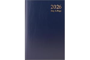 ABBEYSHAKE 2026 A5 one day to a page hardback diary full page Saturday Sunday (Blue)