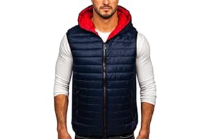 Weste Steppweste Bodywarmer Übergangs Kapuze Ärmellos Zip Herren - Foto 7