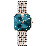 Carlton London Chelsea Women Stainless Steel Analog Watch | Silver Waterproof Watches for Women Girls Ladies | Luxury Square Watch | Fashionable Trendy Quartz Movement Wrist Watch: 