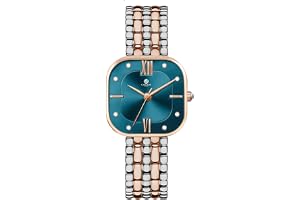 Carlton London Chelsea Women Stainless Steel Analog Watch | Silver Waterproof Watches for Women Girls Ladies | Luxury Square Watch | Fashionable Trendy Quartz Movement Wrist Watch