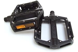 Wellgo: B087U 9/16" Alloy Platform BMX/ATB Pedal-BLACK -9/16" 9/16"