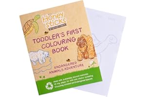 Honeysticks My First Colouring Book for toddlers 1-3, Large Cute and Simple Images, 40 Pages, Fun and Educational Preschool colouring book for kids ages 2-4
