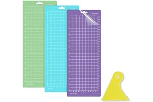 BOHRMA Schneidematte für Cricut Joy, 3 Stück 4.5 x12 Zoll (30.5 x 11.4cm) Schneidematten, Cricut Joy Zubehör für Plotterfolie Schneideschreibmaschine Ersatzkleber klebrige (StandardGrip/LightGrip/StrongGrip)