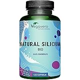 SILICIO Organico Vegavero® | 100% NATURALE | 300 mg | da Bamboo Biologico | 120 capsule | Integratore Capelli, Pelle e Unghie