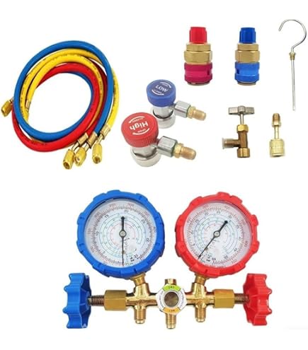 Adaptateur Valve Réfrigérant Laiton - Climatisation 1/4" à 5/16" Avec Sécurité
