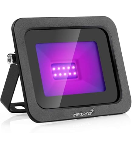 Barrina T10 T10 UV-lamp met verticale staande uv-blacklight-armatuur, 42 W, 385-400 nm, 120 cm hoogte met aan/uit-schakelaar en statiefvloerstandaard voor Halloween, fluorescerende poster glow party