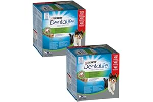 PURINA DENTALIFE Daily Oral Care Snack per l’Igiene Orale per Cani Adulti Taglia Media 2 Confezioni da 42 sticks