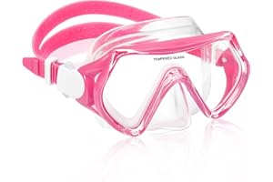 WOVOKA Masque Plongée Enfant pour Garçons et Filles âgés de 5 à 15 Ans, Masque de Plongée avec Tuba Anti-Fuite Vue Panoramique à 180 Degrés avec Couvre-Nez