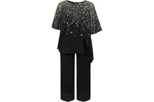 Hanna Nikole Femme Grande Taille Ensemble 2 Pièces Pantalons Costume De Soirée Cocktail Chemise Et Taille Haute Costume